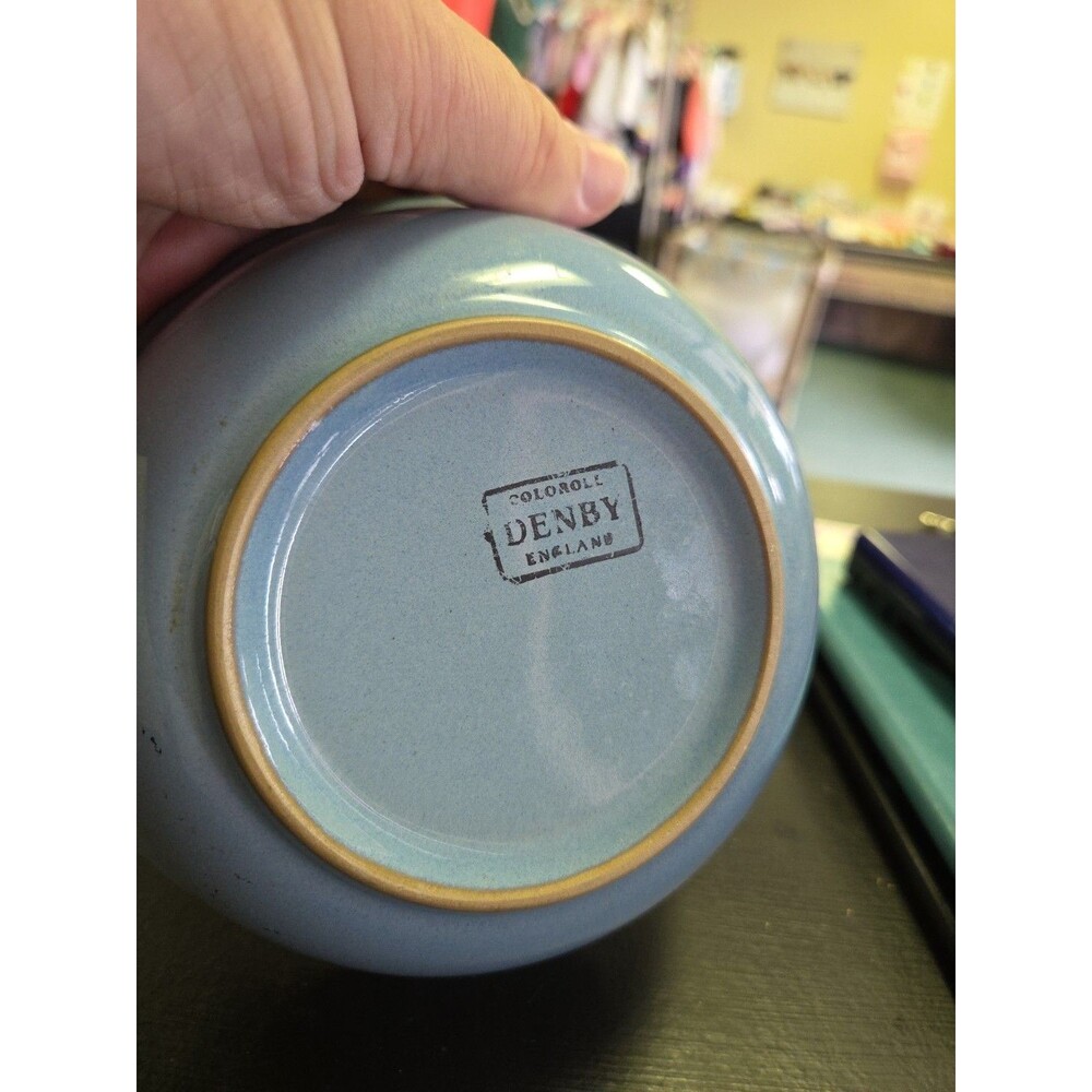 Denby Coloroll Cereal Bowl Light Blue 6.5"